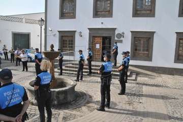 Homenaje de la Banda Municipal de Música a la Policía Local y Policía Nacional  (Foto Francisco Javier Santana)